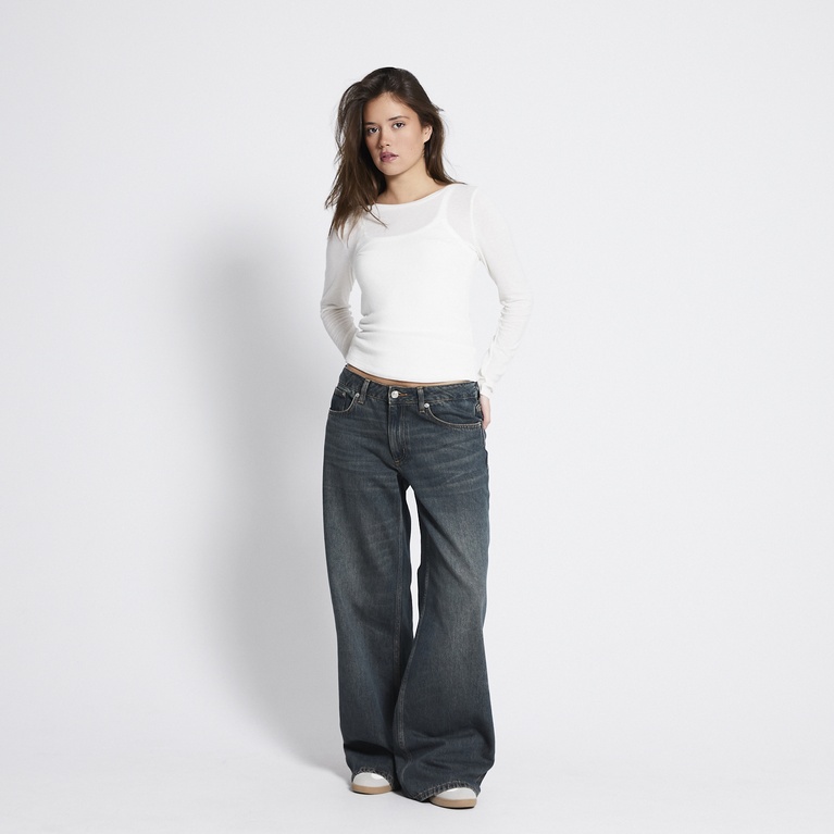 Sheer long-sleeve top "Zinna"